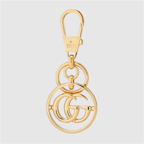 gucci double g pearl keychain with keys on it|Double G keychain in gold.